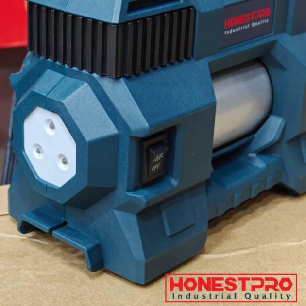 Mini Compresseur d'air multi-usage 12V 150PSI (11Bar) avec lampe de travail LED fonctionne sur prise allume-cigare HONESTPRO YAE0033 - الصورة 2