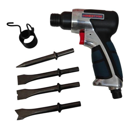 Marteau pneumatique à canon court avec 4 burins 6.3 bar 2.8 CFM raccord 1/4" HONETSPRO YAE1062 - الصورة 2