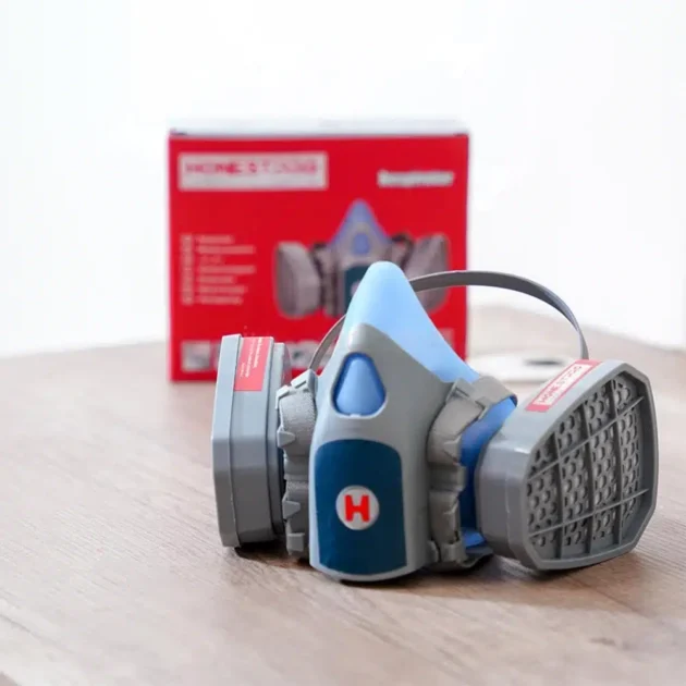 Masque à gaz organiques et la vapeur avec soupape, Double cartouche de filtre Confortable à porter HONESTPRO YAP1101 - الصورة 2