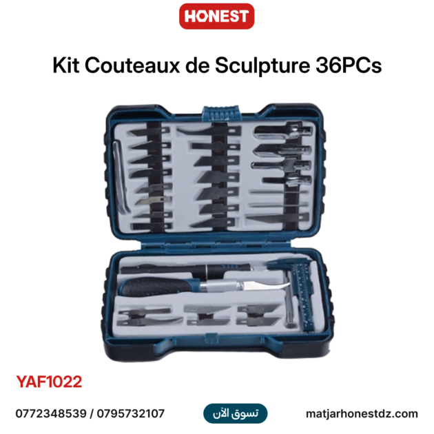 Kit Couteaux de Sculpture 36PCs HONESTPRO YAF1022